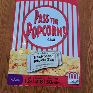 2/$25 Mattel Pass the Popcorn! Party Game — Red, White, Yellow